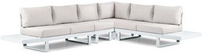Hoek loungeset 6 personen Aluminium Wit Lifestyle Garden Furniture Lorenzo