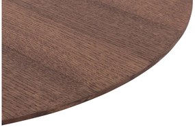Goossens Salontafel Bo rond, hout eiken donker bruin, modern design, 80 x 31 x 80 cm