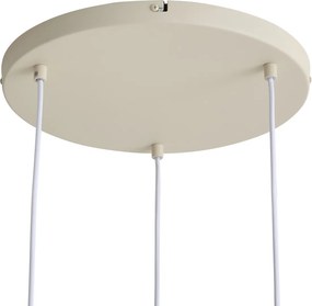 Scandinavische hanglamp beige met opaal glas 3-lichts - Polly