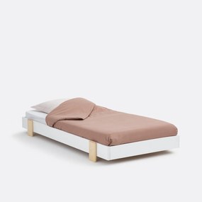 Bed met boxspring, stapelbaar, massief grenen, PYLA
