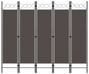 vidaXL Kamerscherm met 5 panelen 200x180 cm antraciet