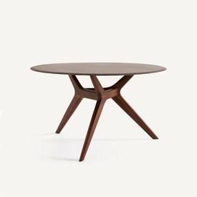 Ronde tafel in  massief notenhout, Maricielo