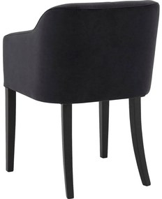 Goossens Eetkamerstoel Peda antraciet velvet stof met armleuning, elegant chic