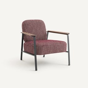 Metalen fauteuil met jacquardprint, ABRAXAS