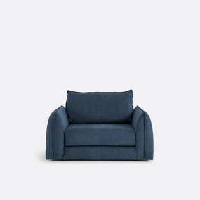 Rechte, uitklapbare fauteuil, 1-zits, van fijn geribd fluweel, TIKI