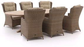 Intenso Milano/ROUGH-Y Ellips 280cm lounge-dining tuinset 7-delig