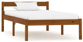 vidaXL Bedframe massief grenenhout honingbruin 90x200 cm