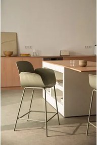 Set Van 4 Hoge Krukken Van Polypropyleen En Staal Lynette Bamboe Groen & ↑65 Cm - Sklum