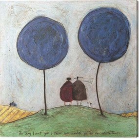 Print op canvas Sam Toft - The Day I Met You, (30 x 30 cm)