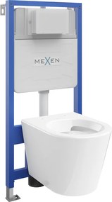 Mexen Rico wc-inbouwset Fenix Slim met wc-pot, witte glans - 6103372XX00