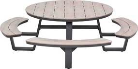 Garden Impressions Sarria picknick set Ø148 x 75 - donker grijs