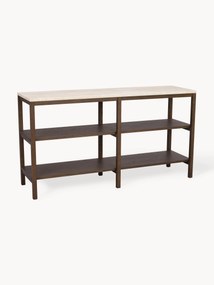 Eikenhouten wandkast met travertijn blad