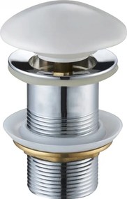 Mexen klik-klak rond stop, wit keramisch - 79910-25