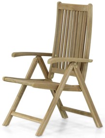 Tuinstoel Teak Old teak greywash Garden Collections Canterbury verstelbare tuinstoel