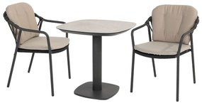 Taste by 4 Seasons Manitoba bistro tuinset 3-delig Manolo tuintafel 75x75 cm