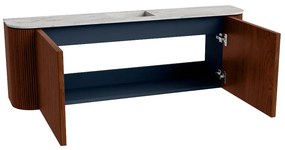 Mondiaz Joya DLux 125cm toiletmeubel ronding links/rechts ruby met wastafel faye midden zonder kraangat glace