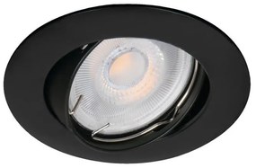 Sapho Luto ronde inbouwspot 10W zwart mat