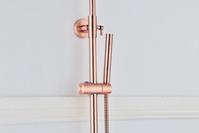 Saniclear Copper complete opbouw 20cm regendouche met thermostaatkraan geborsteld koper