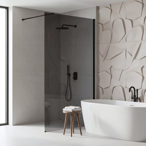 Walk-in douchewand Rea Flexi Grey / Black 100