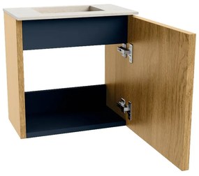 Mondiaz Joya DLux 40cm toiletmeubel oak met wastafel faye midden zonder kraangat meli