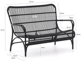 Intenso Napoli lounge tuinbank 128cm