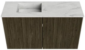 Mondiaz Joya DLux 70cm toiletmeubel shadow met wastafel faye links 1 kraangat opalo