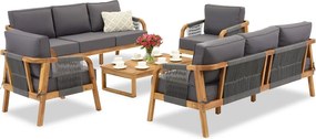 Acaciahouten tuinmeubelen Mumbai Coffee 8 Garden Point