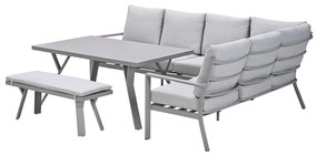 Garden Impressions Senja lounge dining set 4-delig rechts - valley sand