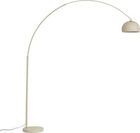 Moderne booglamp beige met marmeren voet - XXL