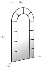 Kave Home Nediva Boogspiegel Industrieel Zwart - 88x165cm