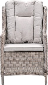 Garden Impressions Marbella tuinset 6-delig vin. willow - Tulli tuintafel Ø148 cm