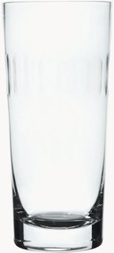 Mondgeblazen kristallen longdrinkglazen Lens, 4-delig