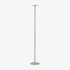 Draadloze Led-vloerlamp Voor Buiten Van Ijzer Emilein Geborsteld Grijs - Sklum