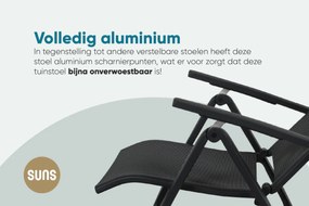 Suns New Castle verstelbare tuinstoel - Antraciet
