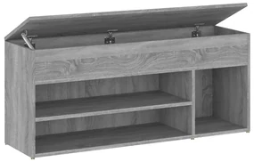 vidaXL Schoenenbank 105x30x45 cm bewerkt hout grijs sonoma eikenkleur
