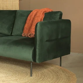 Velvet Hoekbank Groen Hoek Links