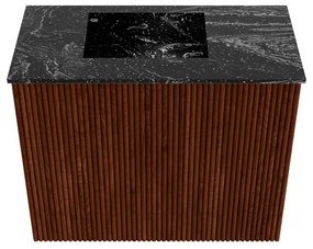Mondiaz Joya DLux 50cm toiletmeubel ruby met wastafel faye links zonder kraangat lava