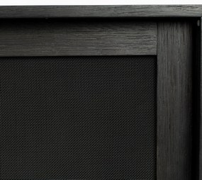 Zuiver Hardy Tv-meubel Met Schuifdeuren Zwart - 160x45x60cm.