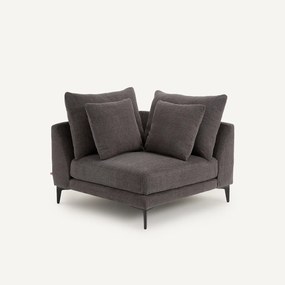 Hoekbank van gevlochten polyester, MODERNISTE, ontwerp Emmanuel Gallina