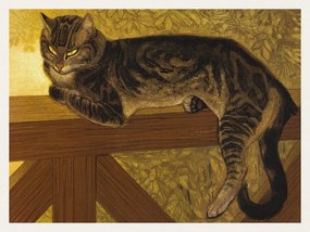 Kunstreproductie Summer, Cat on a Balustrade, Théophile Steinlen