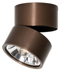 Moderne spot donkerbrons rond verstelbaar - Go Nine