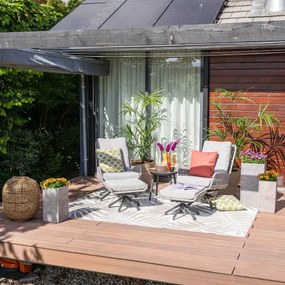 Garden Impressions Bosh draaibare loungestoelen - Lucas bijzettafel Ø50x48 cm