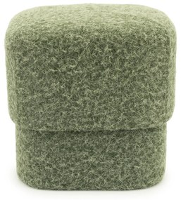 By-Boo Kelso Vierkant Poefje Zachte Stof Groen