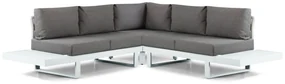 Hoek loungeset 5 personen Aluminium Wit Lifestyle Garden Furniture Lorenzo