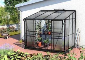 Vitavia Ida muurserre - 5,2m² - met 6 mm polycarbonaat - Zwart