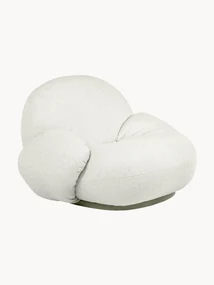 Draaibare bouclé tuinfauteuil Pacha