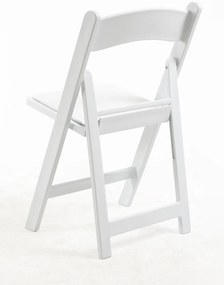 Pak 4 opvouwbare Gala stoelen met kussen met houteffect