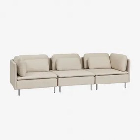 3-delige Modulaire Bank Oriol Stof Crème Beige - Sklum