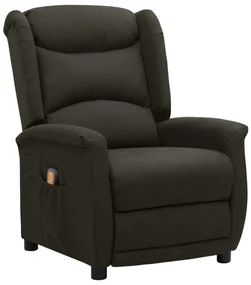 vidaXL Massagestoel verstelbaar stof taupe