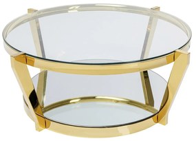 Kare Design Monocolo Gold Gouden Salontafel Rond - 90 X 90cm.